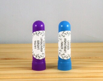 Lavender Aromatherapy Inhaler Stick - FREE SHIPPING - Lavender Essential Oils - Gift for Her - Calming and Relaxing - Stress Relief Gift