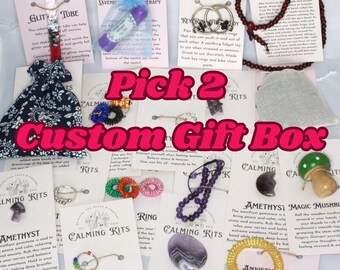 Fidget Toys Custom Gift Box - Pick 2 Items - FREE SHIPPING - Fidget Toys - Calm Down Kit - Anxiety Relief - Sensory Toys - Care Package
