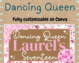 Plantilla de banner de Dancing Queen / Maqueta de banner / Descarga digital