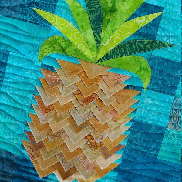 PAPER Pineapple Twist Quilt Pattern by Slice of Pi Quilts [3d texture quilt, prairie points]