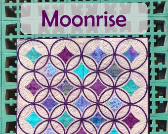 PDF Moonrise Quilt Pattern Digital Download by Slice of Pi Quilts [bias tape applique]