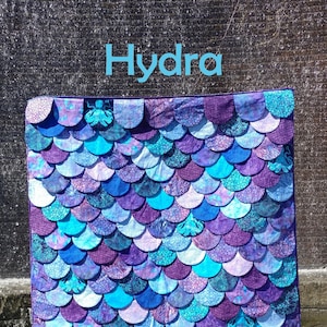 PDF Hydra Quilt Pattern Digital Download by Slice of Pi Quilts [Mermaid, dragon, lizard, shark, fish scales quilt!]