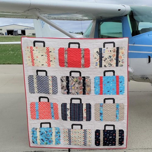 PDF Suitcases Quilt Pattern Digital Download by Slice of Pi Etsy