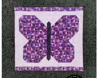 PDF Flutterfly Quilt Pattern Digital Download by Slice of Pi Quilts [fat quarter and scrap friendly, beginner butterfly quilt pattern]