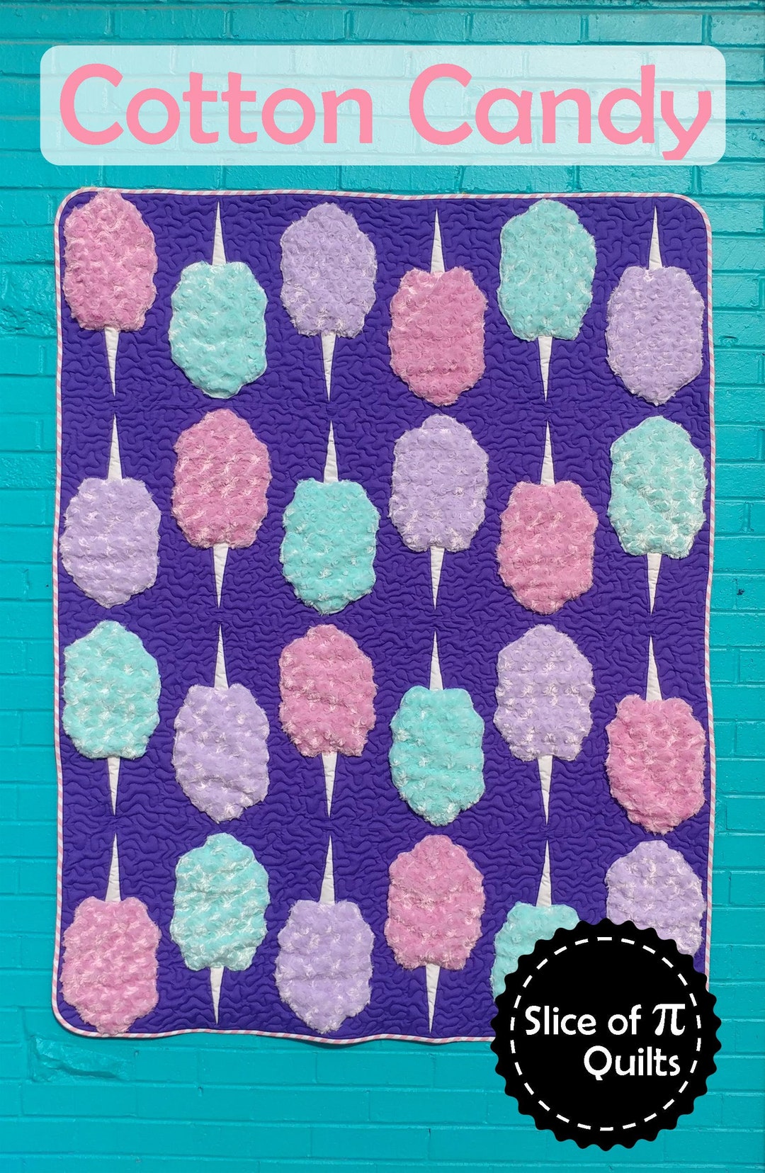 PDF Cotton Candy Quilt Pattern Digital Download by Slice of Pi Quilts