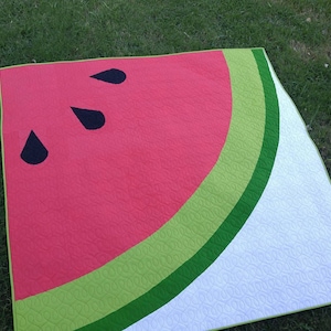 PDF Sliced Quilt Pattern Digital Download by Slice of Pi Quilts Summer picnic watermelon quilt pattern image 3