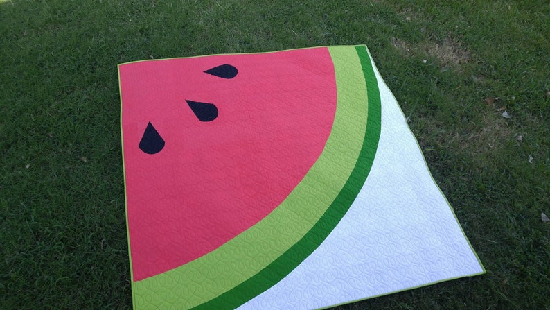 PDF Sliced Quilt Pattern Digital Download by Slice of Pi Quilts Summer picnic watermelon quilt pattern image 3