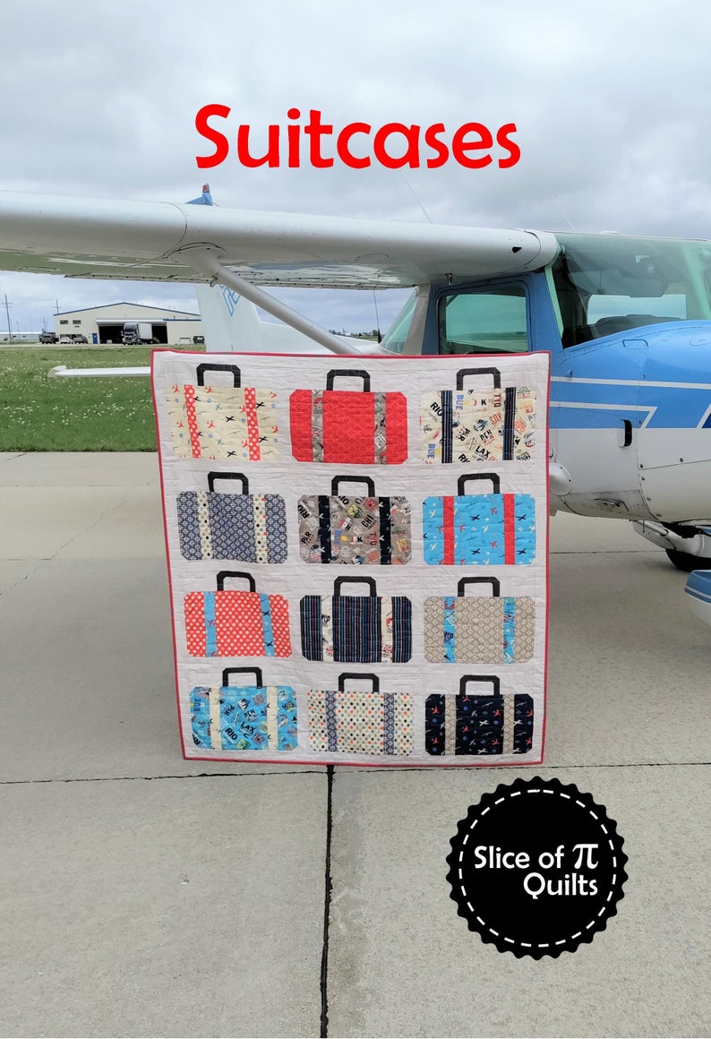 PAPER Suitcases Quilt Pattern by Slice of Pi Quilts fat Etsy