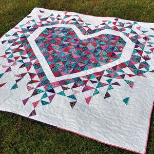 PDF Exploding Heart Quilt Pattern Digital Download by Slice of Pi Quilts fat quarter and scrap friendly quilt pattern image 9