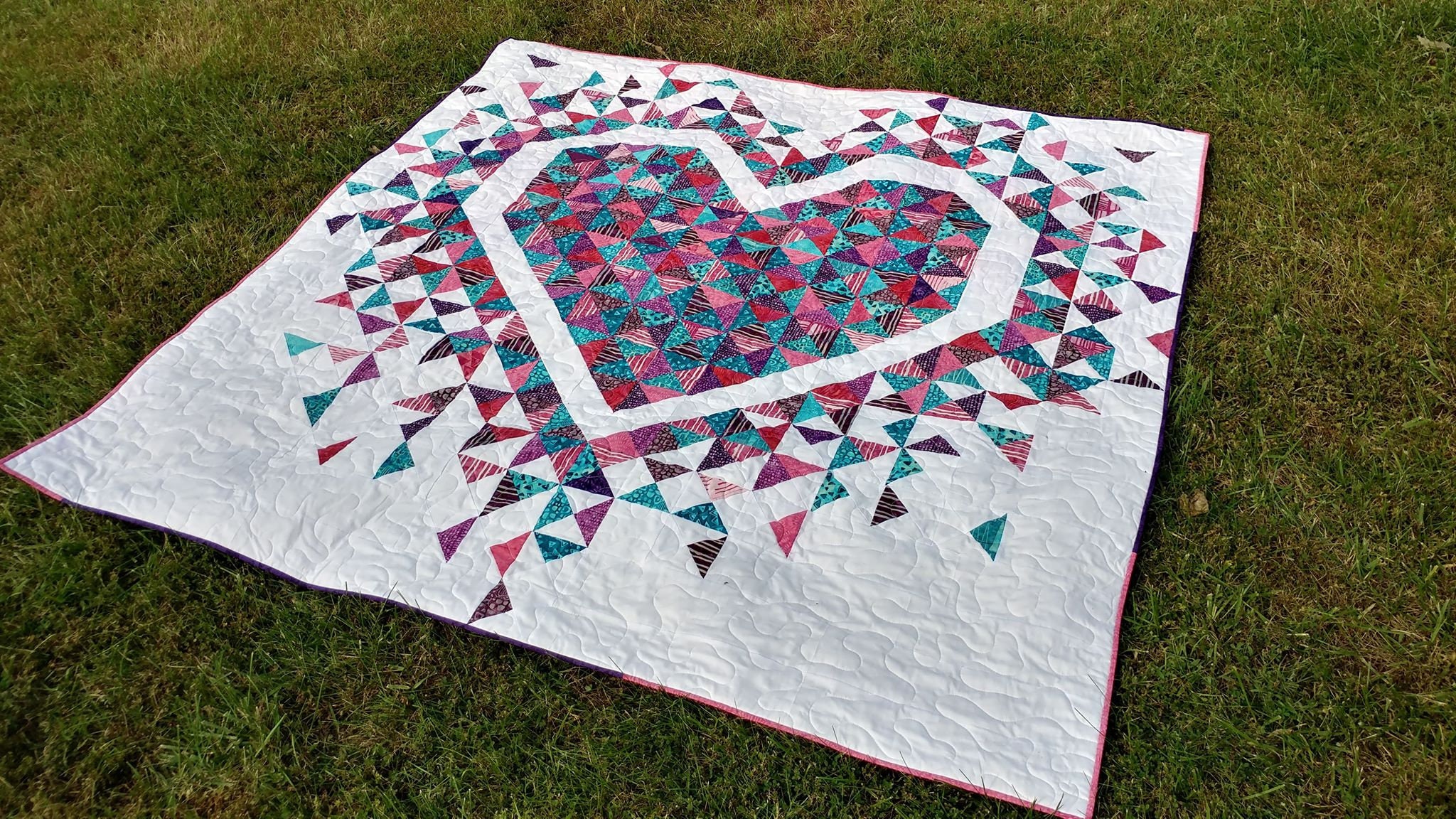 PDF Exploding Heart Quilt Pattern Digital Download by Slice of Etsy