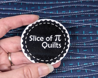 Slice of Pi Quilts Logo Sticker [Vinyl Sticker for Quilter Gift Scrapbooking Water Bottle Sewing Machine]