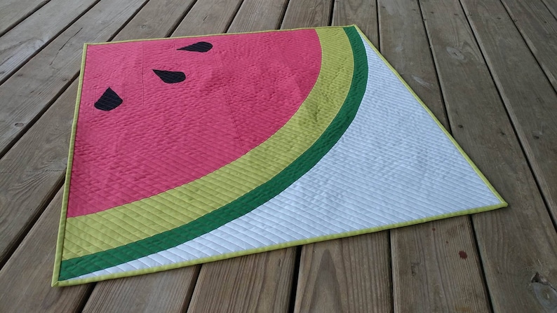 PDF Sliced Quilt Pattern Digital Download by Slice of Pi Quilts Summer picnic watermelon quilt pattern image 7