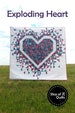 PDF Exploding Heart Quilt Pattern Digital Download by Slice of Pi Quilts [fat quarter and scrap friendly quilt pattern] 