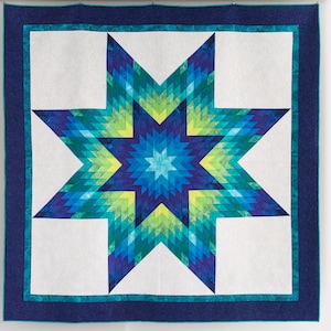 PDF Glowing Lone Star Quilt Pattern Digital Download by Slice of Pi Quilts image 1
