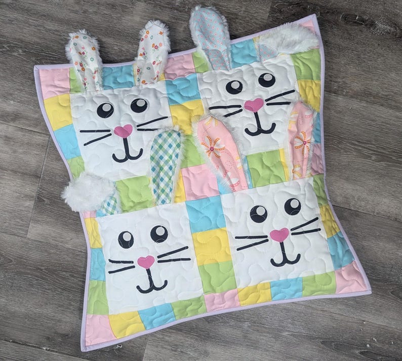 PDF Bunny Twitches Quilt Pattern by Slice of Pi Quilts [baby Quilt ...