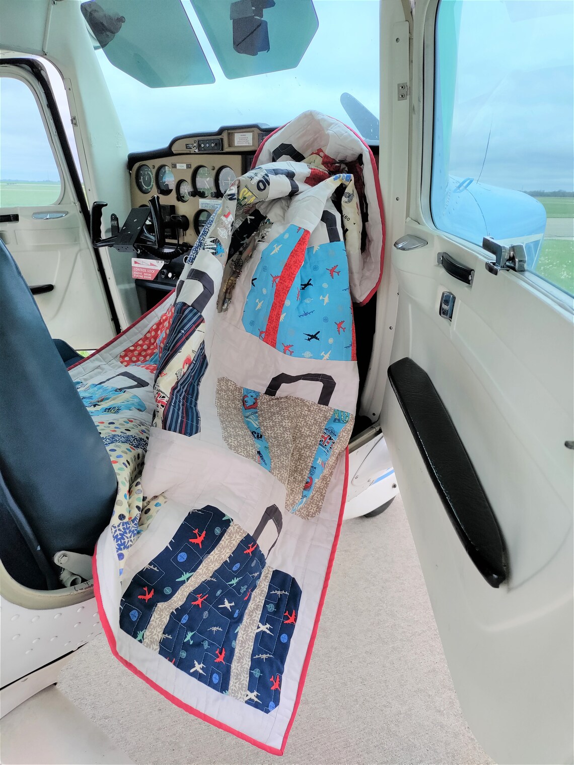 PAPER Suitcases Quilt Pattern by Slice of Pi Quilts fat Etsy