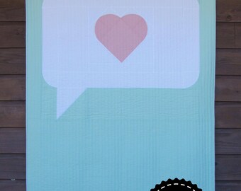 PAPER Speak Love Quilt Pattern by Slice of Pi Quilts [speech bubble quilt]