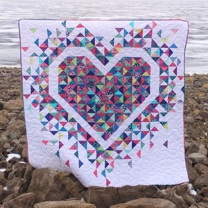 PDF Exploding Heart Quilt Pattern Digital Download by Slice of Pi Quilts fat quarter and scrap friendly quilt pattern image 3