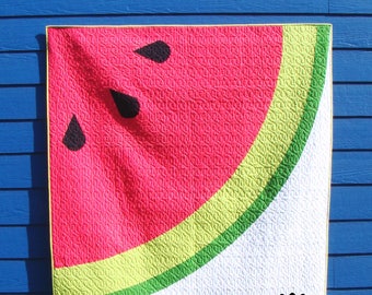 PDF Sliced Quilt Pattern Digital Download by Slice of Pi Quilts [Summer picnic watermelon quilt pattern]