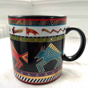 1990 Laurel Burch ‘Bison’ Large 14oz Ceramic Mug. Excellent Condition.