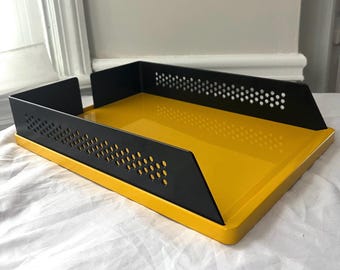 Bandeja organizadora de escritorio Rexite Babele 940 posmoderna vintage, principios de la década de 1980