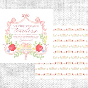 Scripture Cards for Teachers | Teacher Gifts | Bible Verses for Teachers | Back to School Gift