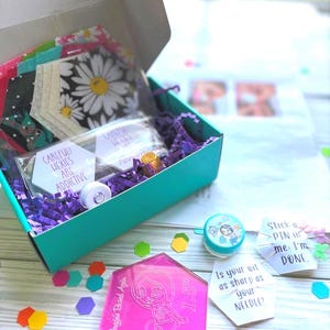 DIY EPP Hexie Flower Kit, Make Your Own Hexie Flower, Learn to EPP, Beginner Kit for English Paper Piecing, Sew Your Own Hexie Kit