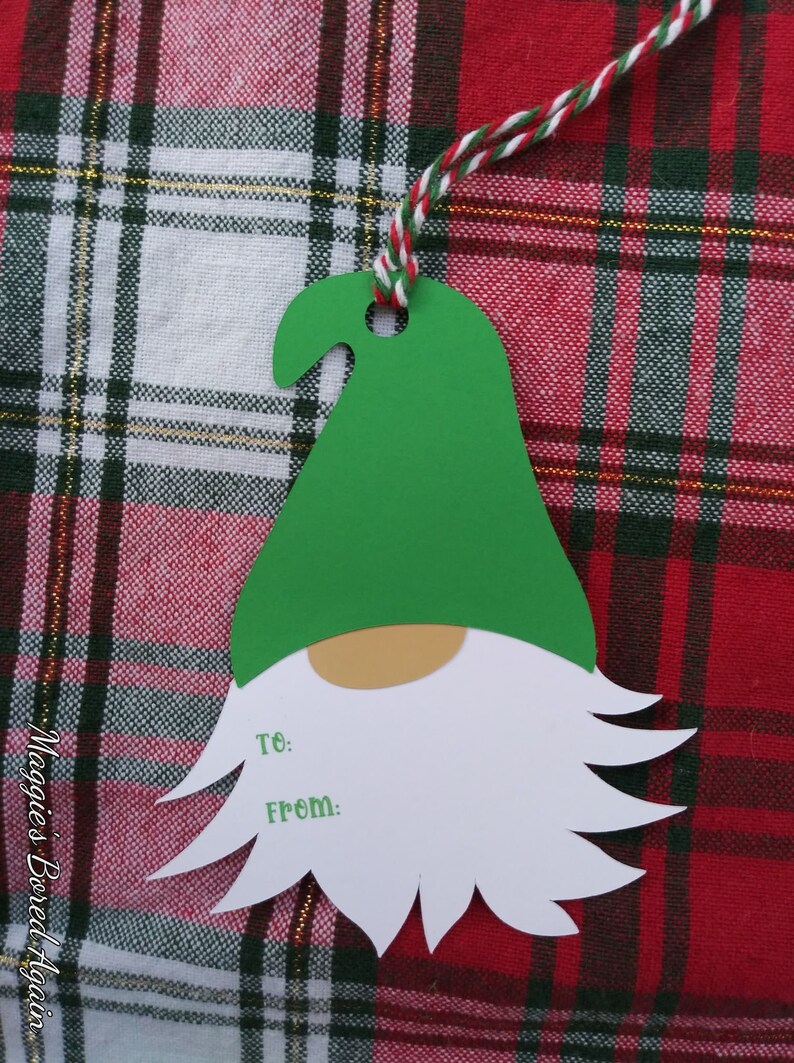Christmas Gift Tag Gnome Gift Tag Scandinavian gnome gift Etsy
