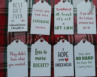 Funny Christmas Gift Tags, Gift Tags