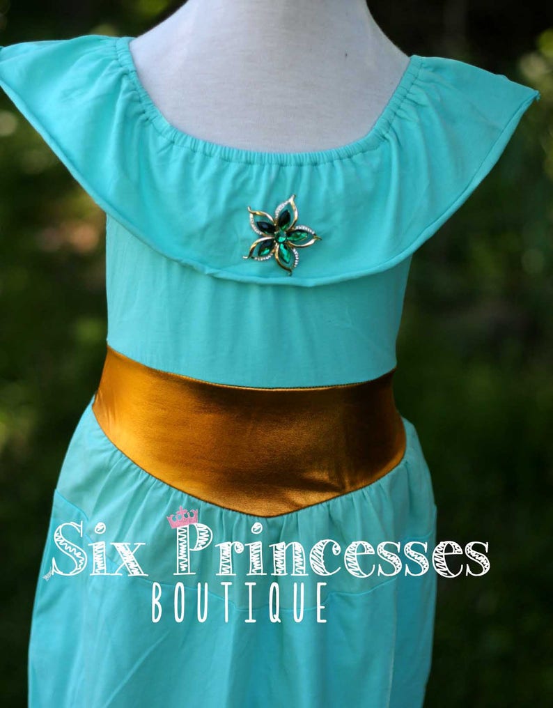 Birthday Princess Dress Jasmine Aladdin Girls Party Knit Disney Cruise Boutique Monogrammed Name Personalized Custom Monogram First