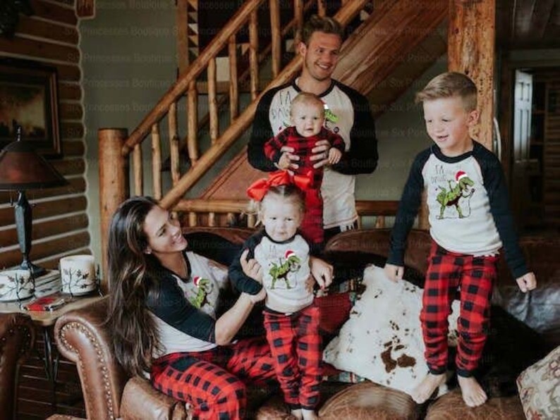 Family Matching Christmas PAJAMAS  Personalized  Newborn to image 0
