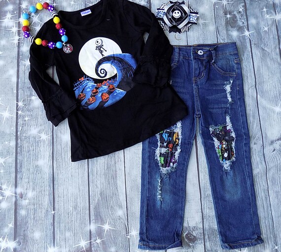 Christmas Denim Jeans Shirt 