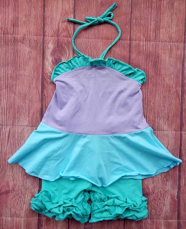 Little Mermaid Shorts Set Outfit Disney Parks Ariel Cruise Etsy