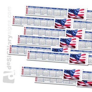 PRE-ORDER 2027 Vinyl Calendar Stickers: U.S.A. Patriotic Red White & Blue | ships on  9/30/2026