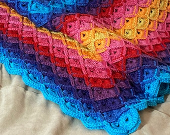 Over the Rainbow Afghan - PDF Pattern Only