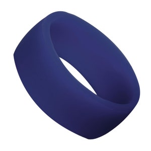 Men&#39;s Silicone Ring Dark Silver -  Rubber Wedding Band for Men - Breathable 9mm Wide Band Promise Ring Anniversary Gift for Him