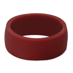 Men&#39;s Silicone Ring Dark Silver -  Rubber Wedding Band for Men - Breathable 9mm Wide Band Promise Ring Anniversary Gift for Him