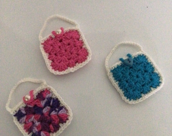 Crocheted tiny bags