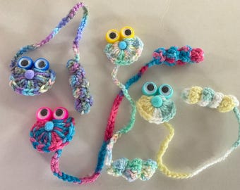 crocheted  book worms
