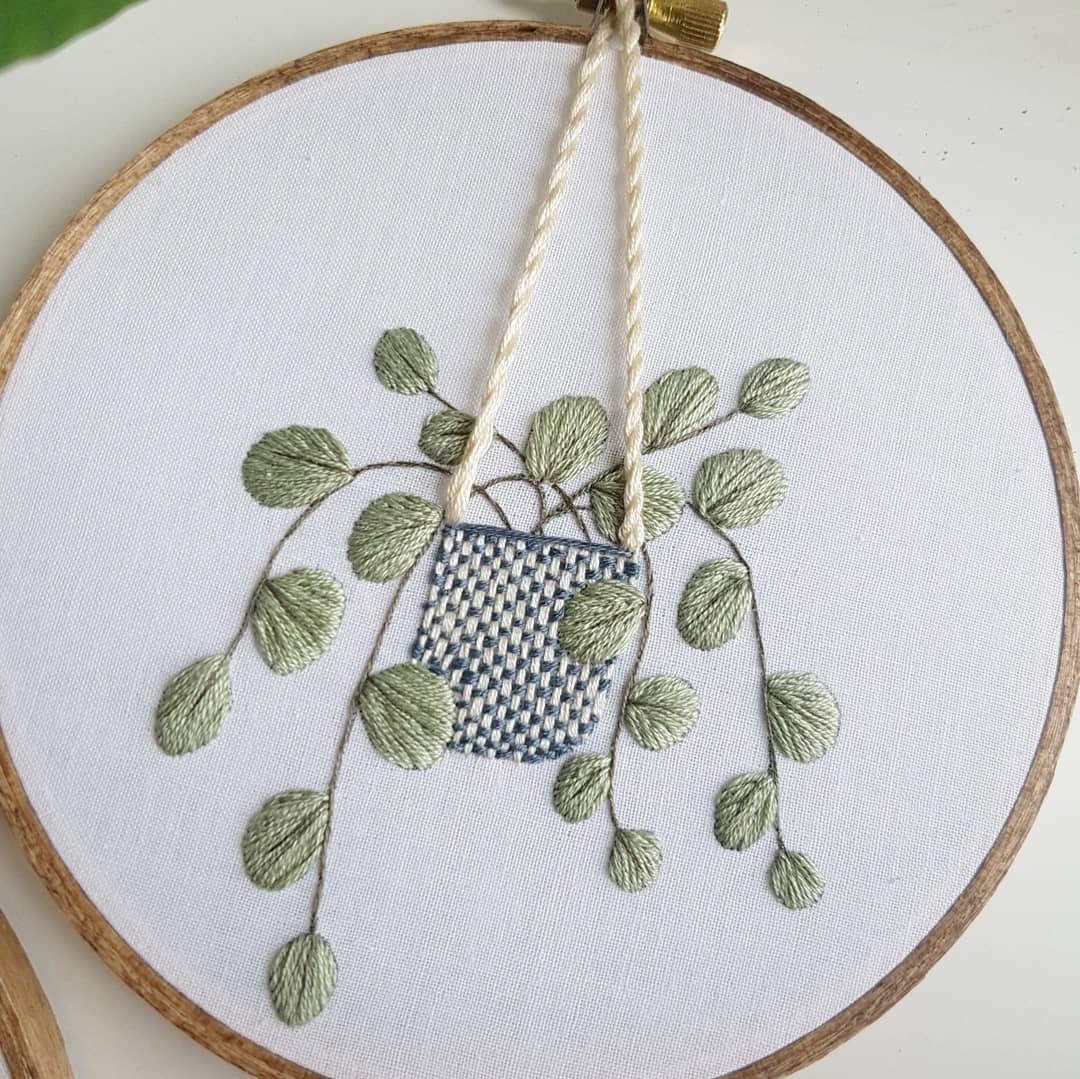 Embroidery Pattern // Hanging Plant Patterns // Digital Only // 3 Sizes ...