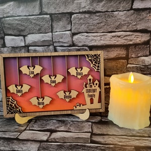 Personalised Bats Halloween Plaque | Halloween | Spooky | Trick or Treat | Custom Halloween | Halloween Decoration | Bats | Haunted House