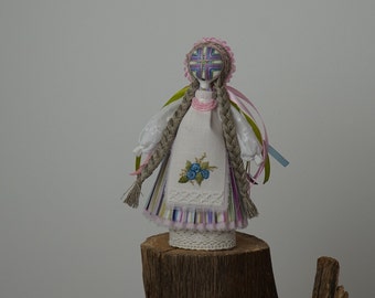 Muñeca tradicional étnica ucraniana Motanka hecha a mano. Regalo decorativo único con significado para ella, regalo para la familia, OOAK.