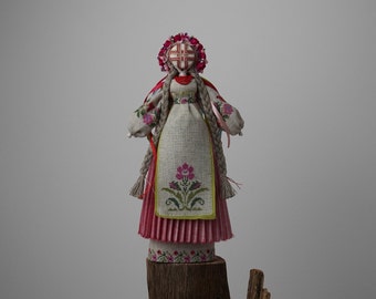 rose Handmade Ukrainian Doll Motanka Ethnic Folkloric Traditional Unique decorative gift with meaning for her, OOAK doll