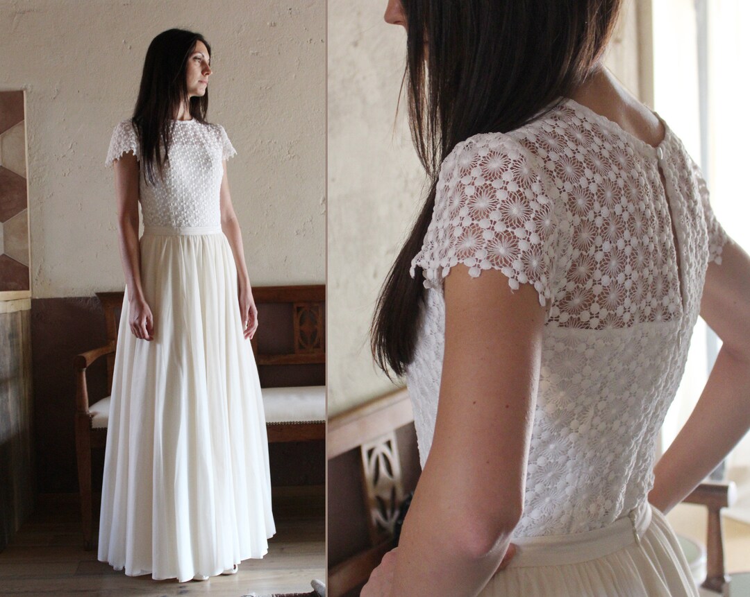 Two Piececs Wedding Dress Bridal Bodysuit Tulle Skirt Good Etsy