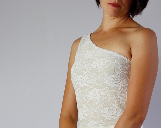 Lace one shoulder top