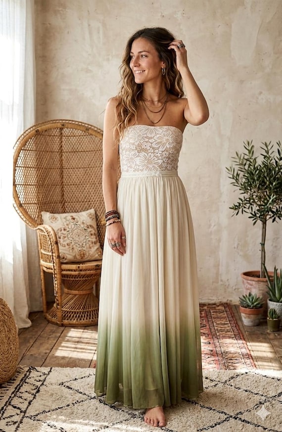 corset top bridesmaid dress Prom Dress, Ombre Wedding With Tye Dye Tulle Skirt and Lace Tube Top, Sage Green Dress Two Pieces Dip Dyed Dress Size Up For This Designer:4T Sheath/Column;Neckline BLACKWATCH TARTAN BLACK-OWNED WEDDING SHOP👰🏿‍♀️: Treasured