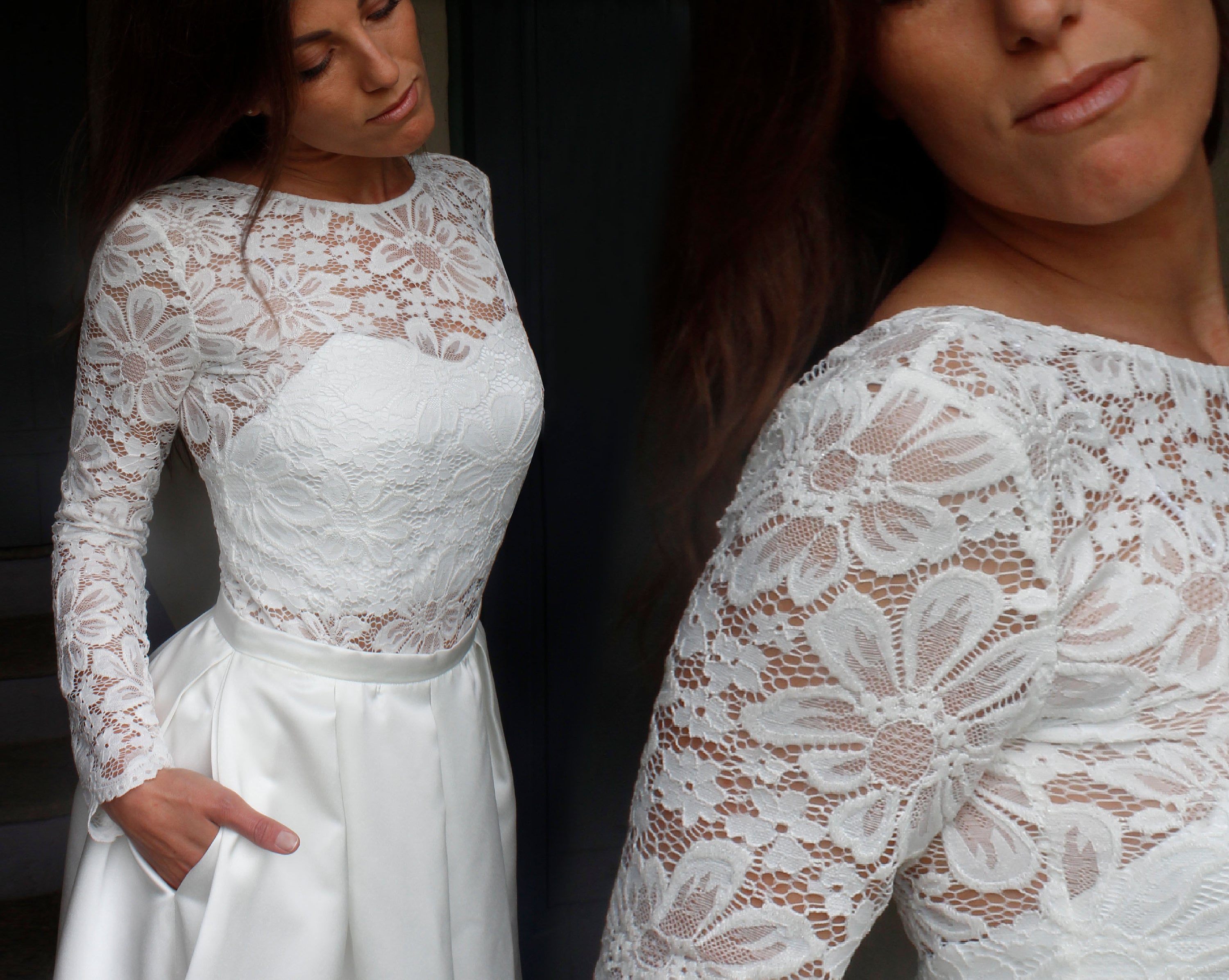 Wedding top bodysuit separates