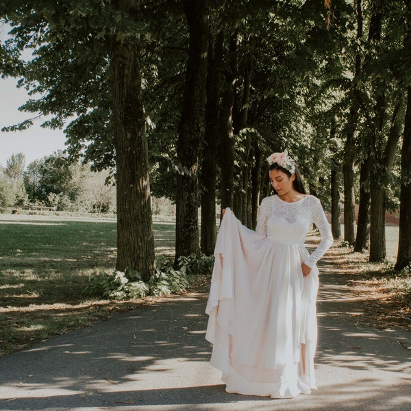 Blush Wedding Dress Etsy