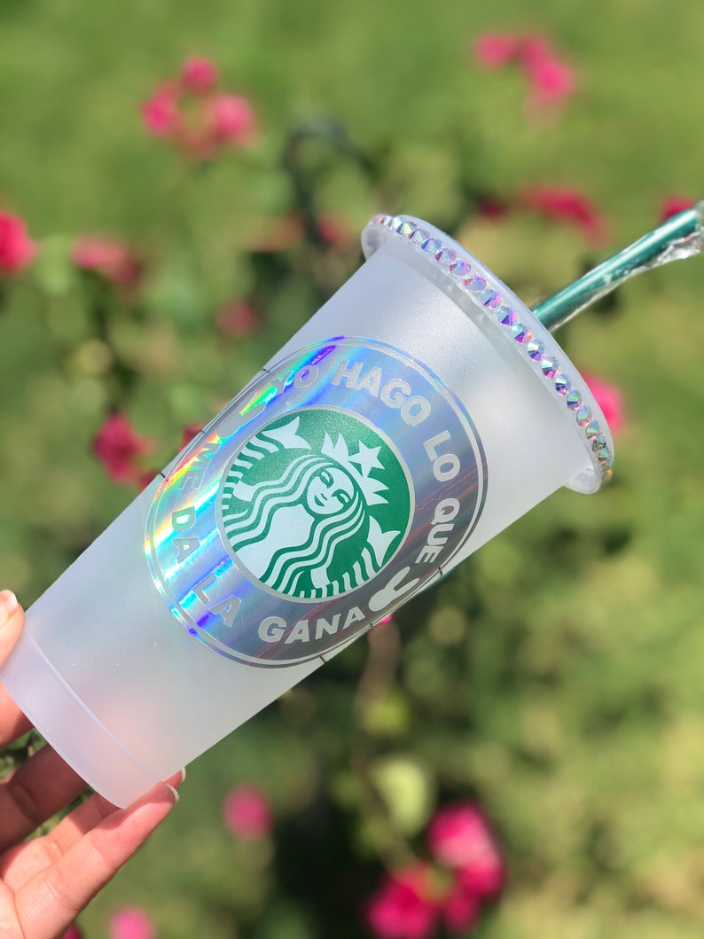 Crystal Starbucks Cup BAD BUNNY YHLQMDLG Starbucks Cup Personalized Starbucks Cup Bad Bunny Conejo Malo