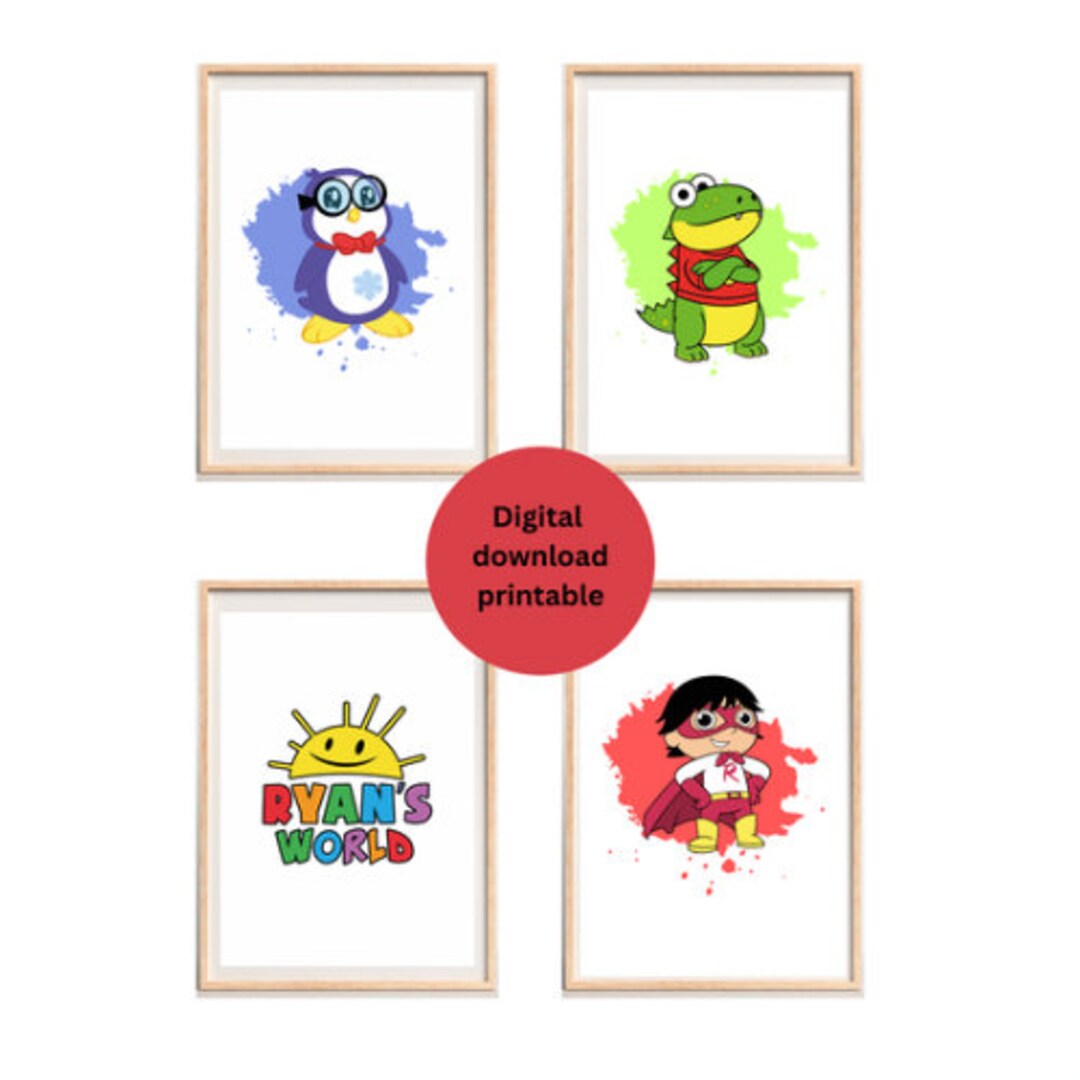 Printable Digital Ryans World Ryans Video Character Prints - Etsy